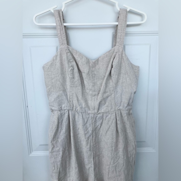 Pants - Linen blend romper jumpsuit natural medium